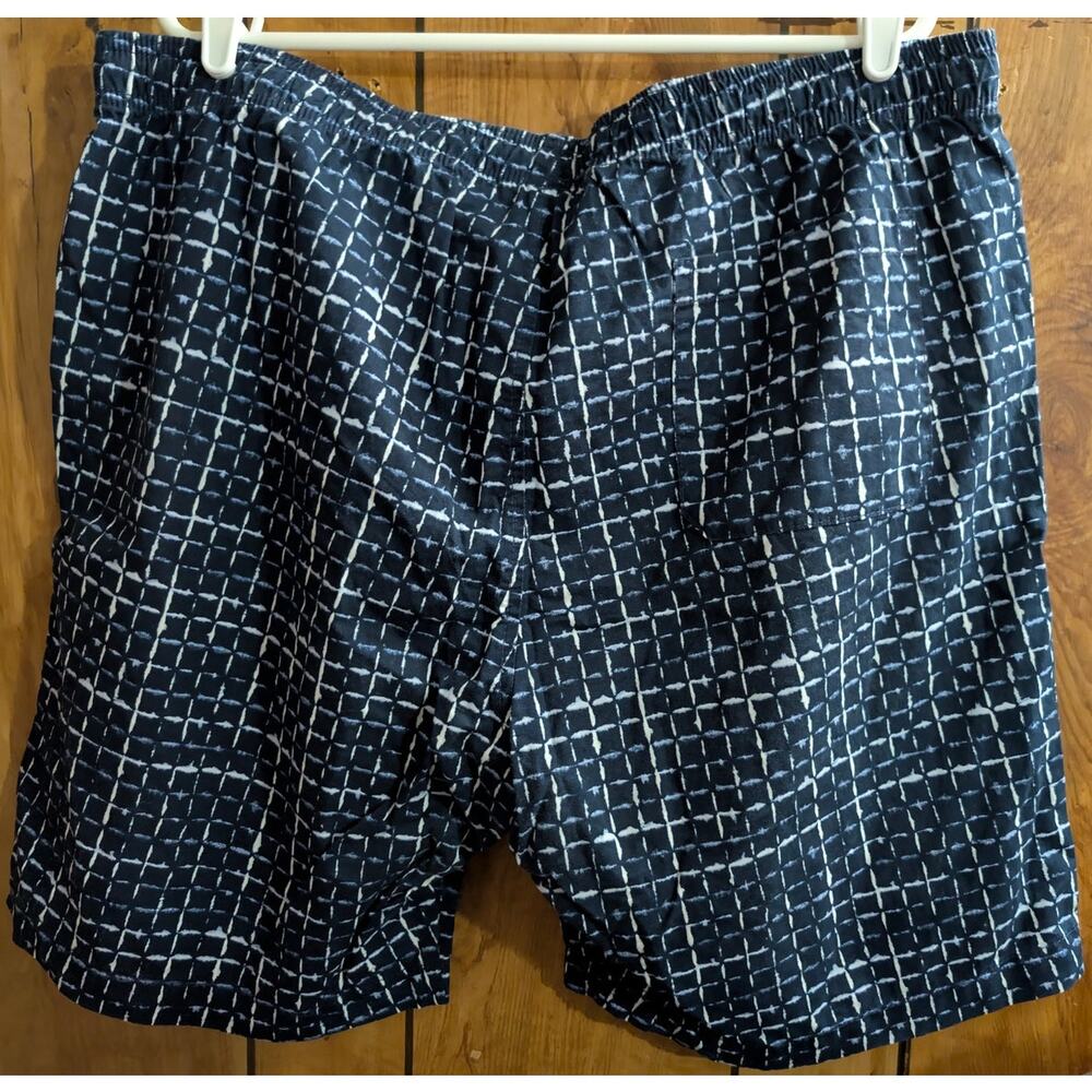 Gap 9" Easy Shorts Mens Size XL Cotton Blue White Elastic Waist Pockets Pull ON - Picture 2 of 5